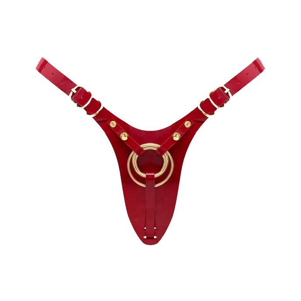 Упряжка Leatherette Harness Fabulous Red Glossy Strap-On-Me