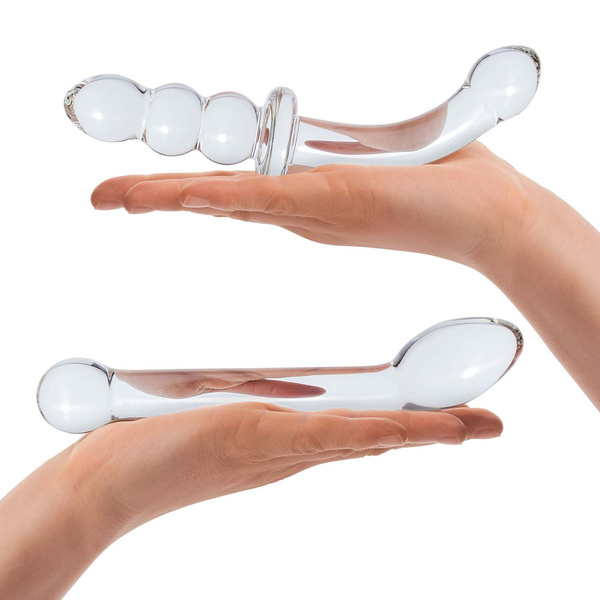 Zestaw dwóch szklanych dild Glas G-Spot Pleasure Glass Dildo Set 2 pcs