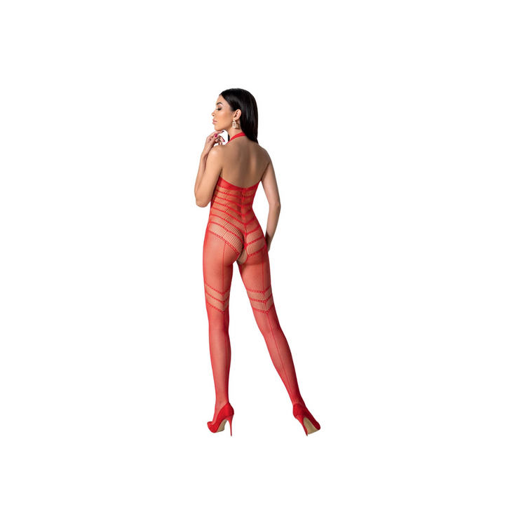 Passion Seksowne Body Bodystocking BS100 Red