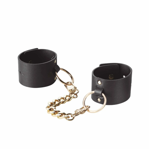 Szerokie kajdanki na ręce Bijoux Indiscrets Maze Wide Cuffs Black