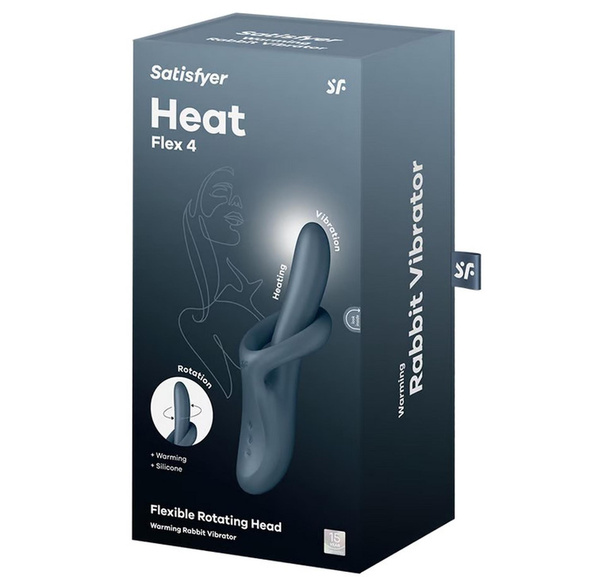 Podgrzewany wibrator do punktu G Heat flex 4 grey Satisfyer