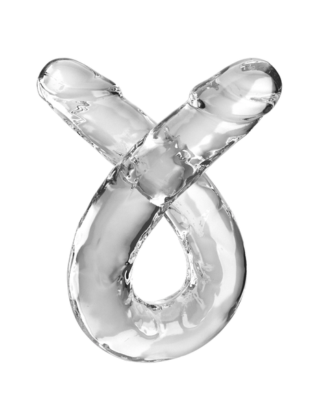 Подвійне ділдо 46 см King Cock Clear Double Dildo 18" Pipedream