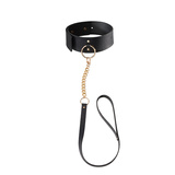 Bijoux Indiscrets Maze Wide Choker & Leash Black