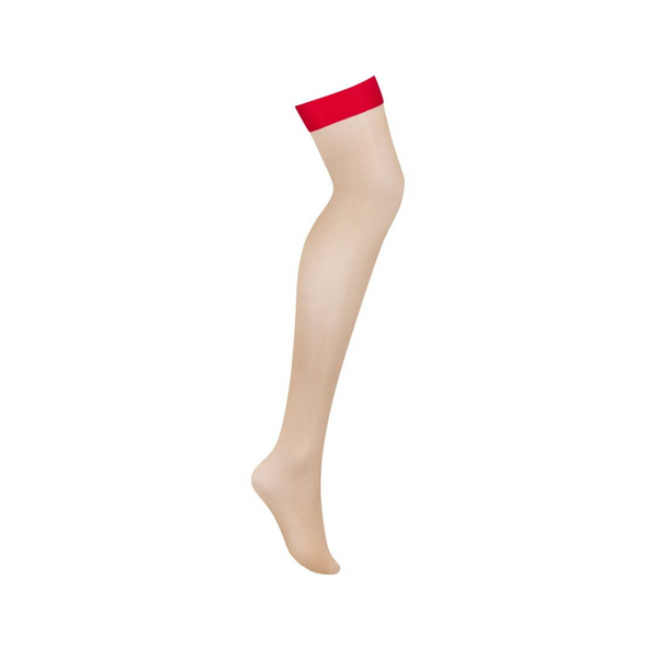 Obsessive S814 stockings red L/XL