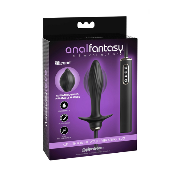 Koraliki Analne Auto-Throb Inflatable Vibrating Plug Pipedream