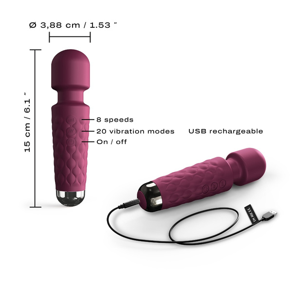 Mini Wanderful Plum Wand Vibrator Dorcel