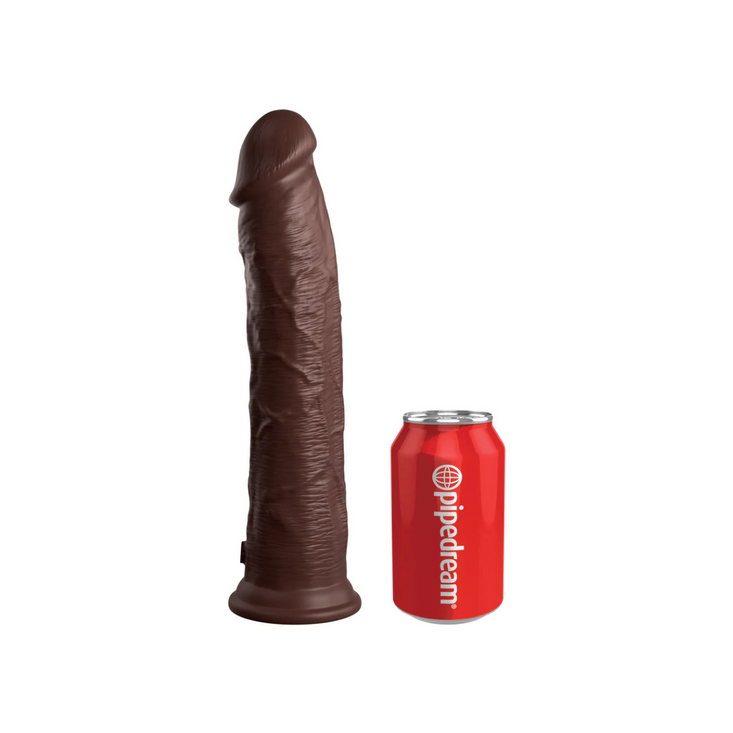 King Cock Dildo Elite 11"Dual Density Silicone Cock Brown