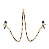 Зажими для сосків Black Beads Chains And Nipple Clamps Liebe Seele