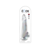 King Cock Transparentne Dildo Clear 10" with Balls