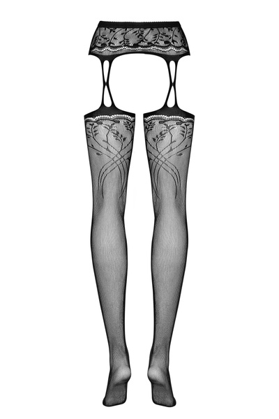 S206 Garter Stockings чорні S/M/L Obsessive