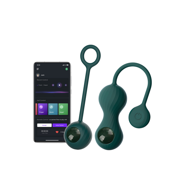 Kulki do ćwiczeń mięśni Kegla Magic Motion Crystal Duo Green