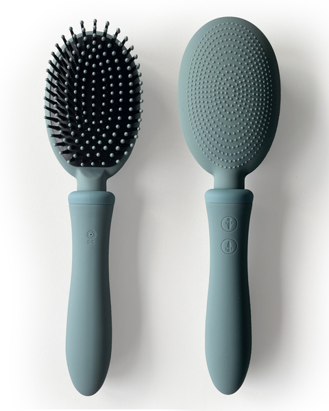 Вібруюча щітка для волосся Vibrating Brush Blue Grey Vibraliss