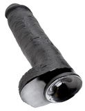 King Cock 11' Cock with Balls Black dildo z jądrami czarne 28 cm