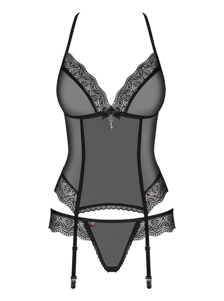 864-Cor-1 Gorset Czarny L/Xl Obsessive