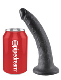 7' Cock Black Dildo Czarne 18Cm King Cock