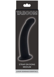 Силіконове Ділдо Strap-On Dong Black Medium Taboom