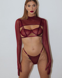 Ginny Burgundy Стринги L/Xl Promees