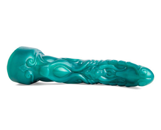 Fantazyjne Dildo Oni Soft Metallic Green Vac L/Xl Mr Hankeys