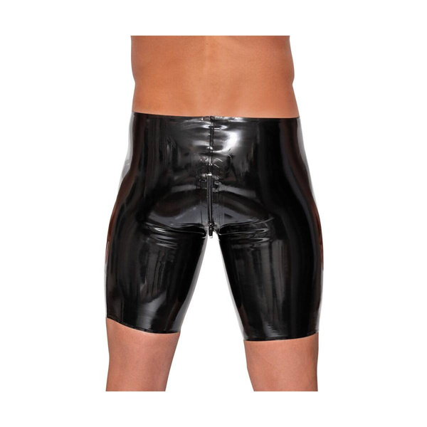 Латексні чоловічі шорти Men's Latex Pants Zip black M LateX