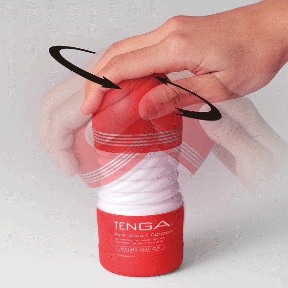 Masturbator Rolling Head Cup Strong Tenga