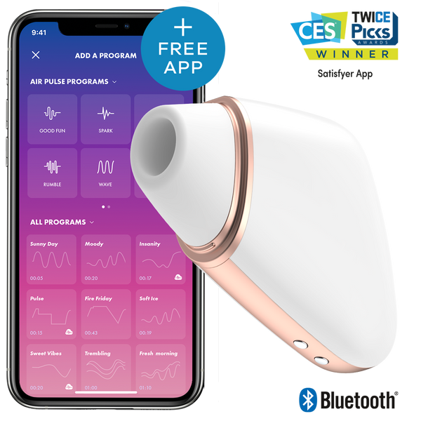 Стимулятор клітора з додатком Love Triangle White Satisfyer