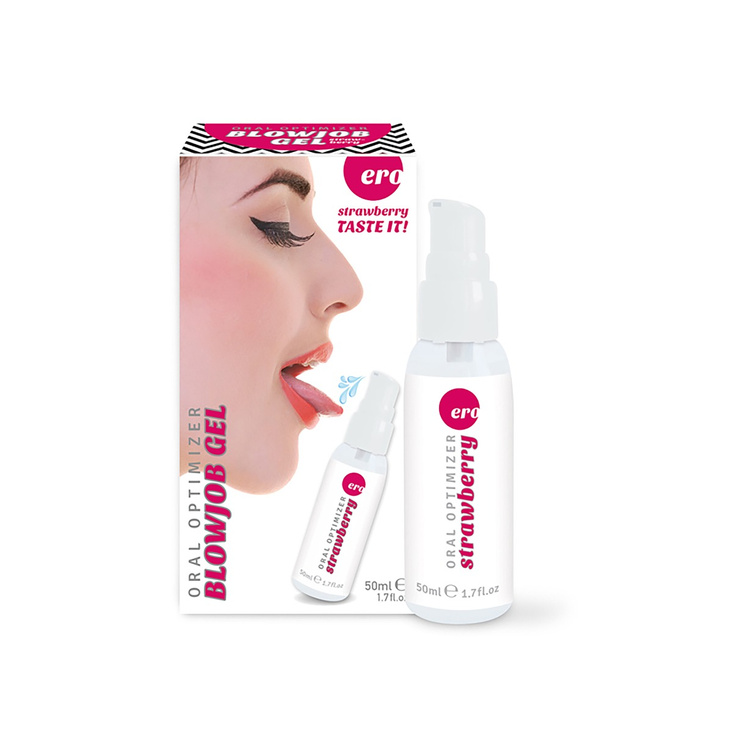 Truskawkowy sprey do głębokiego gardła Ero by Hot Oral Optimizer Deepthroat Gel Strawberry 50ml