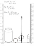 Silikonowa sonda z metalowymi zakończeniami Ouch! Urethral Sounding Dilator Stick