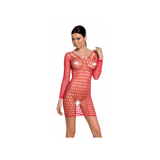 Passion Czerwona Siatka Bodystocking BS093 Red