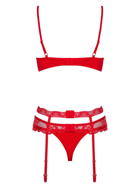 Heartina Komplet Czerwony S/M Obsessive