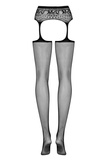 Pończochy Garter Stockings S307 Black Xl/Xxl Obsessive