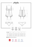 Gorset Czarny Z Figami Heartina S/M Obsessive