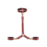 Пояс Wine Red Collar And Wrist Restraint Harness Liebe Seele