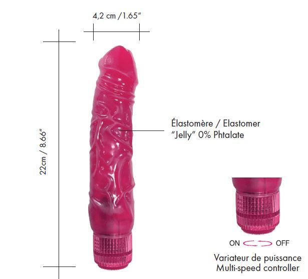 Wibrator żelowy Dorcel Jelly Boy Magenta