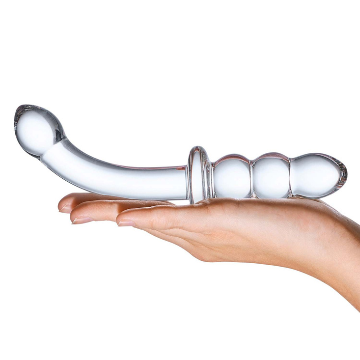 Glas Ribbed G-Spot Glass Dildo