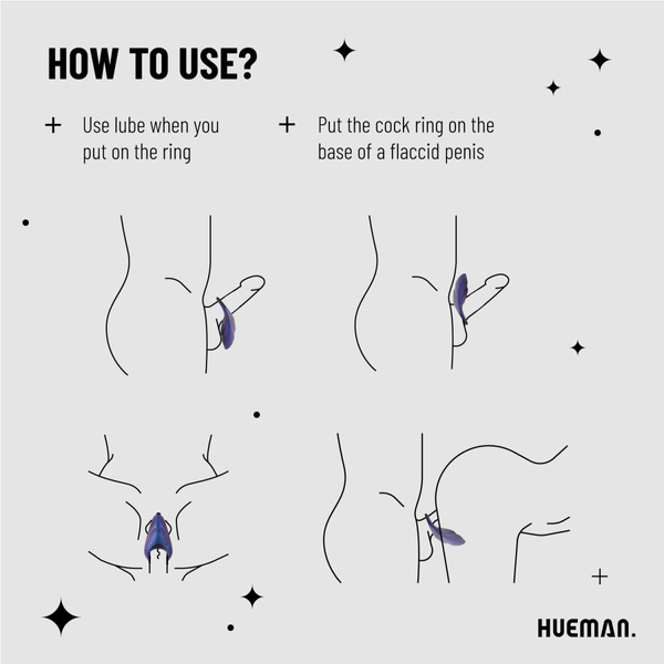 Pierścień Erekcyjny Neptune Vibrating Cock Ring + Remote Hueman