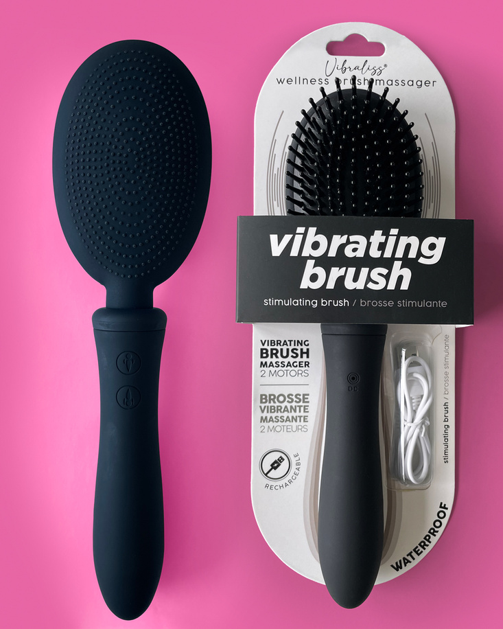 Vibraliss Vibrating Hair Brush Black