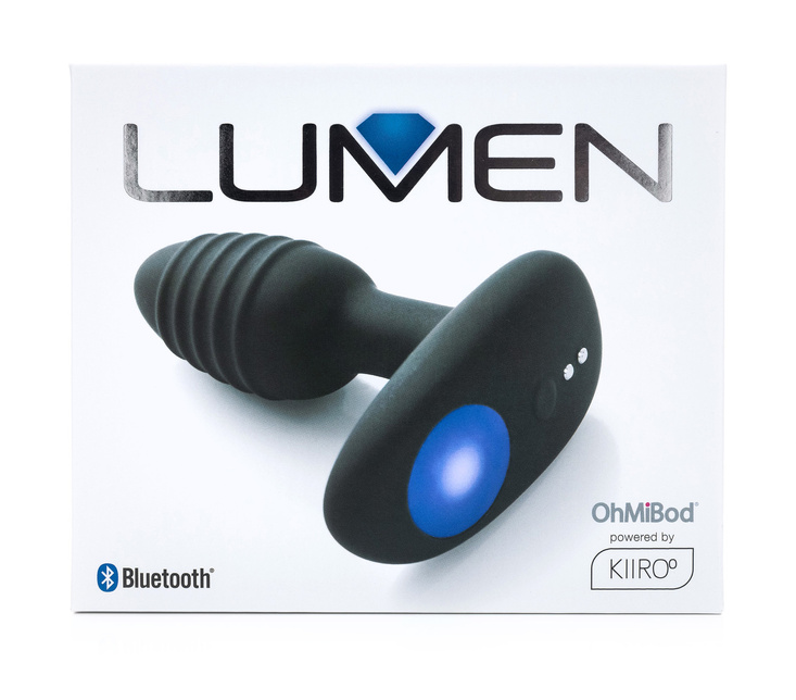 Interaktywny wibrujący korek analny Ohmibod Lumen Black Powered by KIIROO