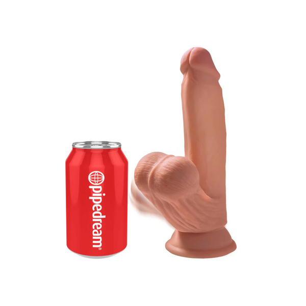 Dildo 18Cm King Cock Triple Density Cock With Balls Tan Pipedream