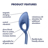 Вібруючий ерекційний кільце Swordsman Blue Satisfyer