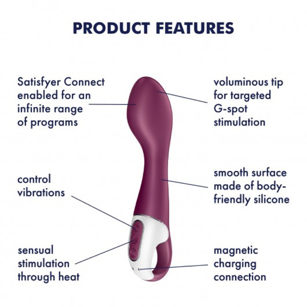 Підігрітий вібратор для точки G Hot Spot Connect App Satisfyer