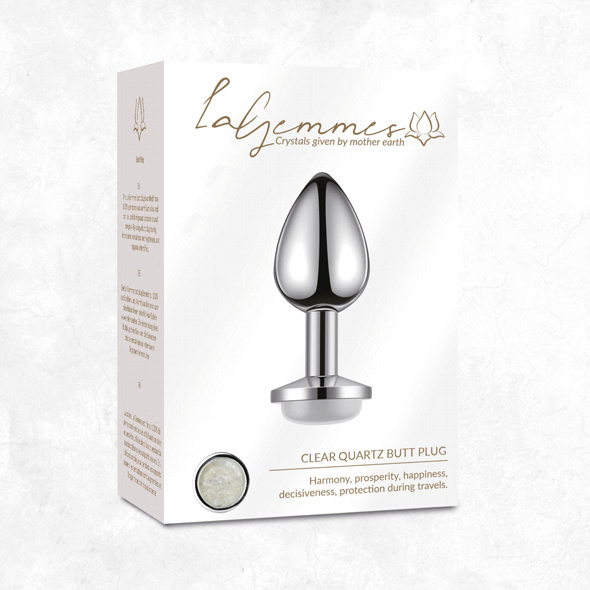 Korek analny z czystym kwarcem La Gemmes Butt Plug Clear Quartz