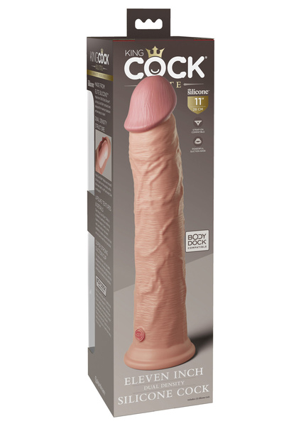 King Cock 11 Inch Dual Density Silicone Cock Light