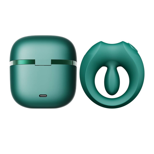 Pierścień erekcyjny ze stymulatorem Apis Turquoise Green Zalo
