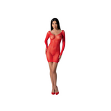 Passion Seksowna Sukienka MINI Bodystocking BS101 Red