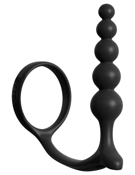 Перстень ерекційний з намистинами Ass-Gasm Cockring Anal Beads AFC