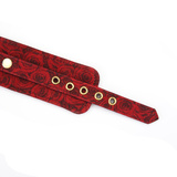 Kinbaku Ukiyoe Red Rosy Lamb Leather Handcuffs Liebe Seele