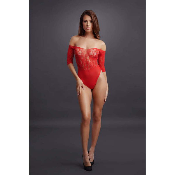 Боді Crotchless Rhinestone Teddy Red OS Le Desir