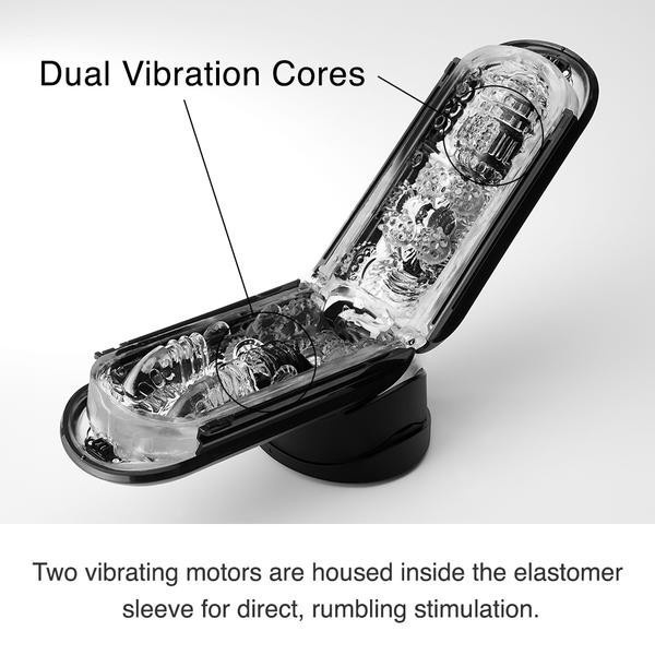 Tenga Flip Zero Electronic Vibration Black wibrujący masturbator czarny