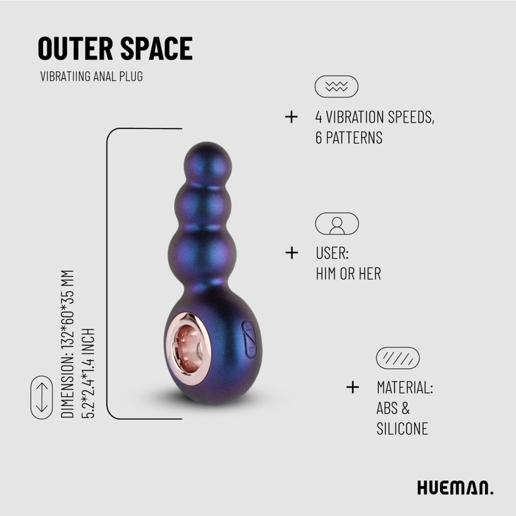 Hueman Outer Space Vibrating Anal Plug