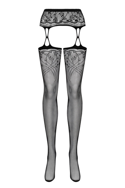 S206 Garter Stockings чорні S/M/L Obsessive